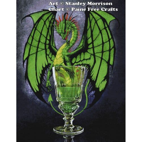Absinthe Dragon by Paine Free Crafts printed cross stitch chart